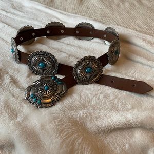 Faux turquoise western belt
